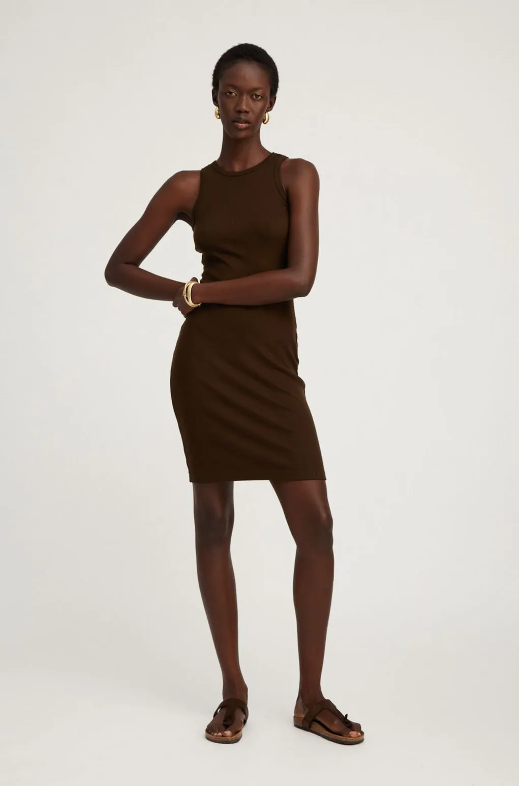 Americano Rib Racer Pencil Dress