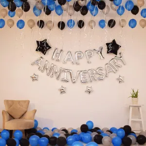 Anniversary Decoration Blue & Black 68 Pcs Decoration For Home