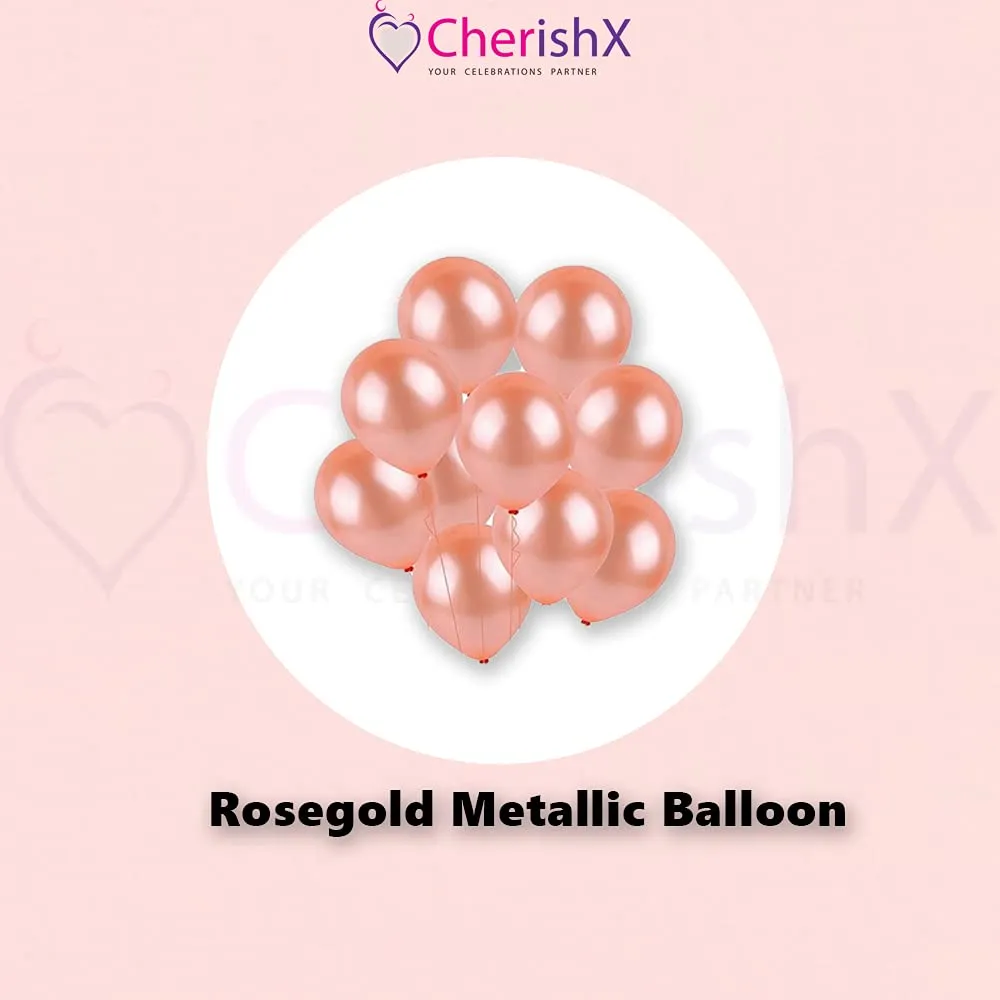 Anniversary Decoration Rosegold  27 Pcs - Balloons for Home Decoration