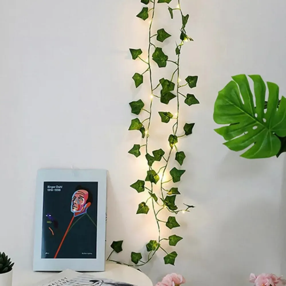 Beautiful Battery Operated Ivy Garland LED lights.