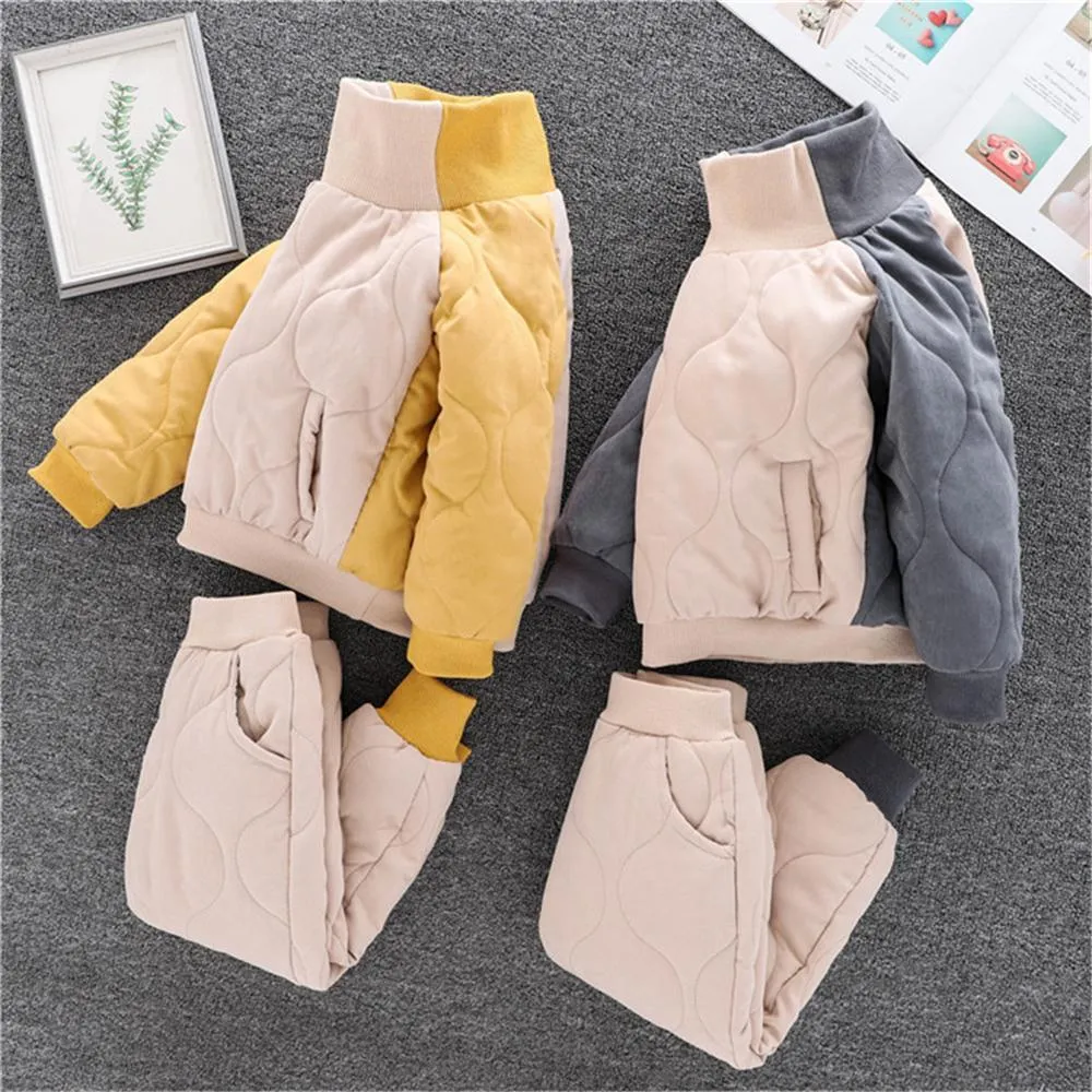 Boys Long Sleeve Pocket Warm Top & Pants Boy Boutique Clothing Wholesale
