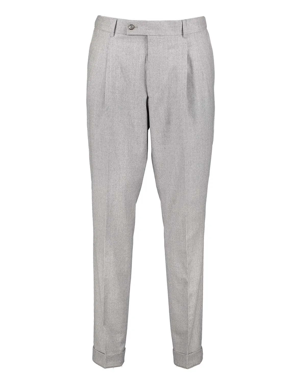 Brett Light Grey Flannel Trousers