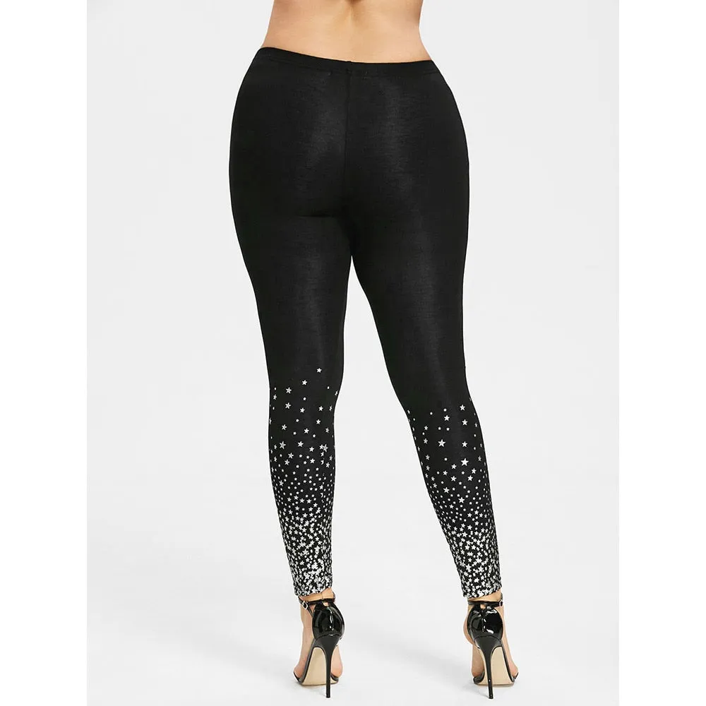Casual Skinny Elastic Plus Size