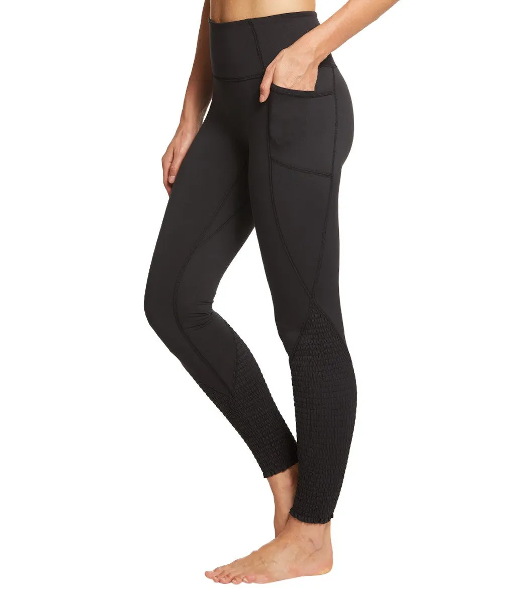 Free People Movement Time Is Now Smocked Leggings With Pockets
