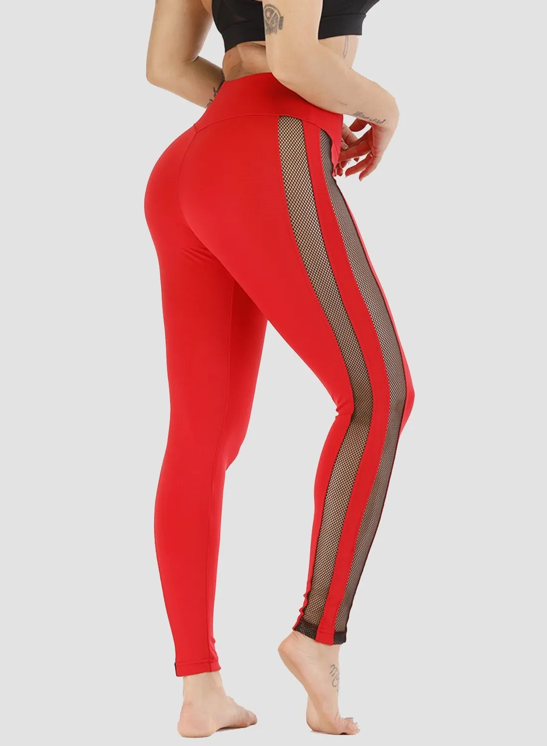 Mesh Stitching Breathable Leggings