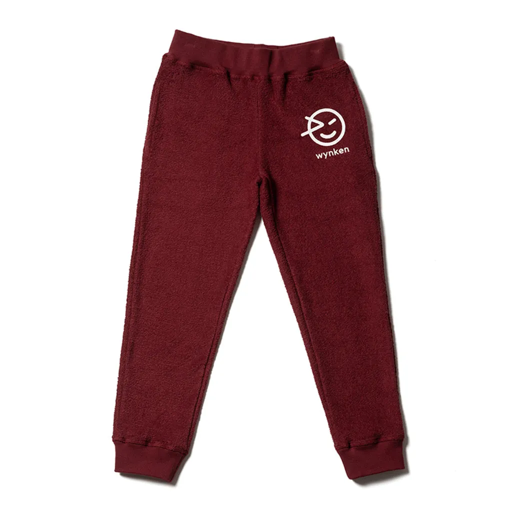 Pant Track Modern Terry Burgundy