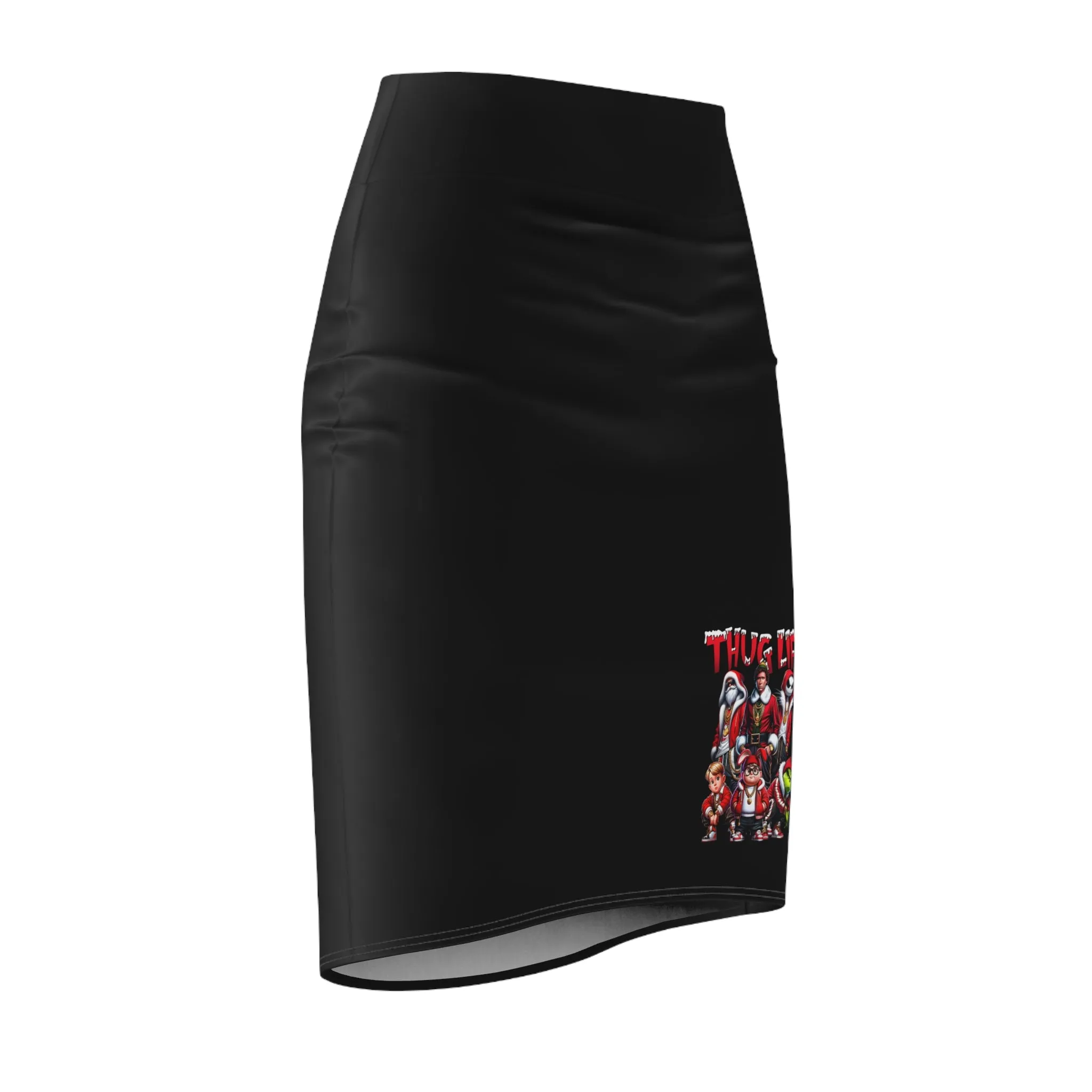 Thug Life Women's Pencil Skirt – Stylish Black Skirt for Fashion-Forward Women