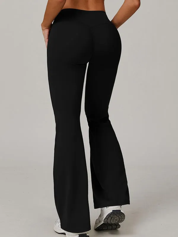 ZASUWA Female Sexy V-shape Waist Flare Leggings